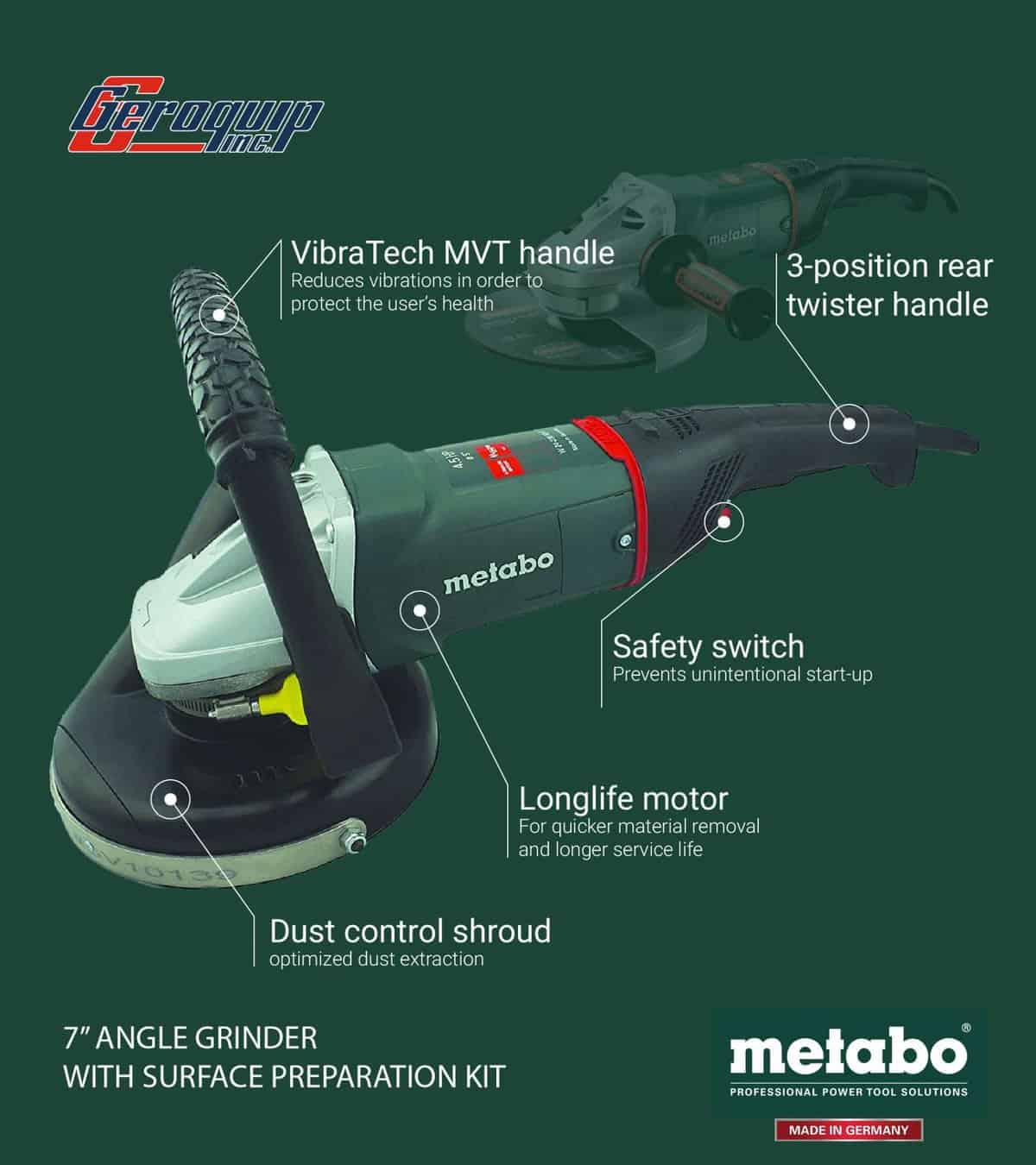 thumbnail image 2 of Metabo Side Handle 631052000 - German-Made Replacement For Power Tools 2 of 12