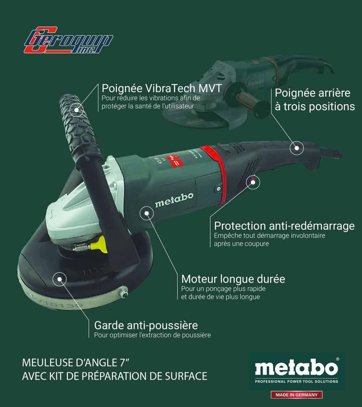 Metabo - Meuleuse d'angle avec kit de préparation de surface – Image 2