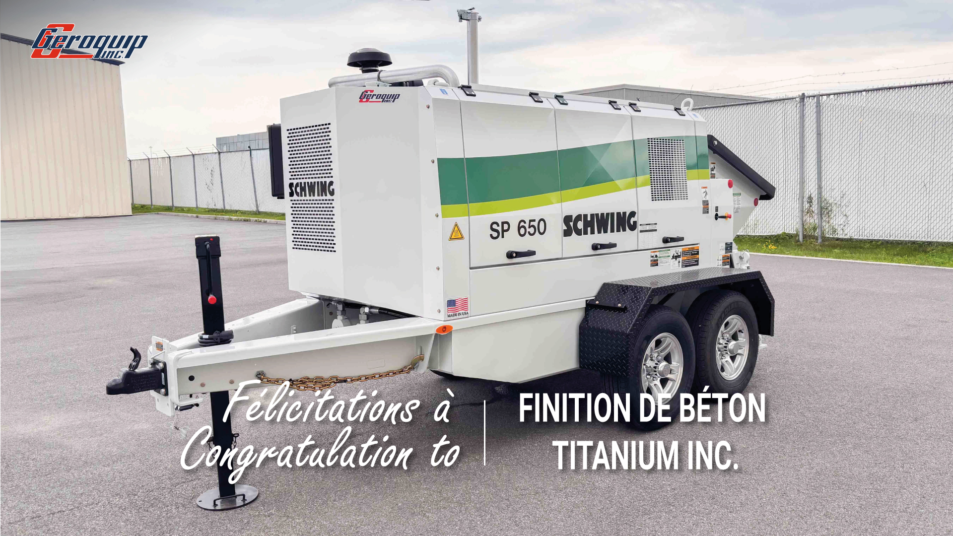 Finition de béton Titanium - schwing sp 650